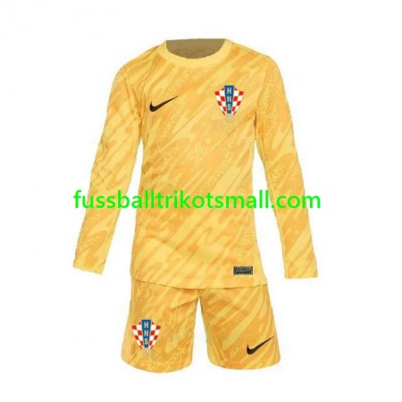 Fußballtrikots Kroatien Torwart Kinder EURO 2024 Langarm Heimtrikotsatz kaufen